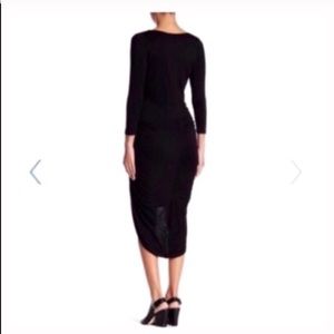 Dresses - 3/4 length sleeve knot dress black Dresses - 3/4 length sleeve knot dress black